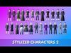 Stylized Cartoon Character Pack 2 Game Ready Rigged NPCs Low-poly 3D model_1