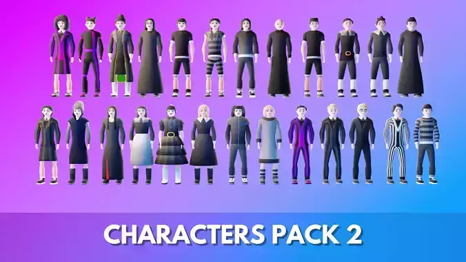 Casual Character Pack 2 Rigged NPCs