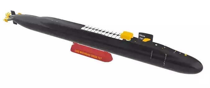 SUBMARINE USS MICHIGAN SSGN 727 - 1-350 High Quality