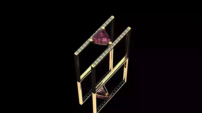 Modern Geometric Ring for 3D Printing