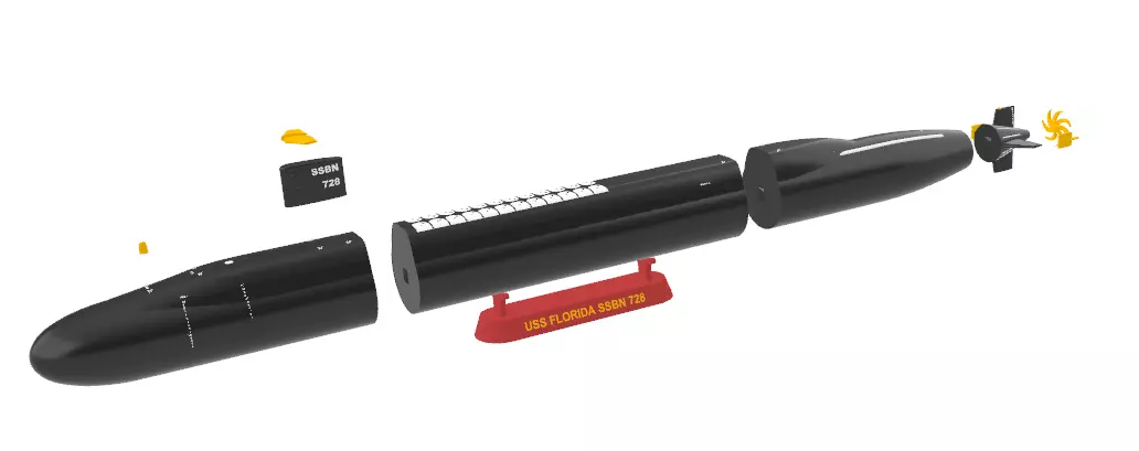 SUBMARINE USS FLORIDA SSBN 728 - 1-350 High Quality 3D print model_2