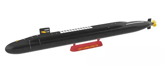 SUBMARINE USS FLORIDA SSBN 728 - 1-350 High Quality