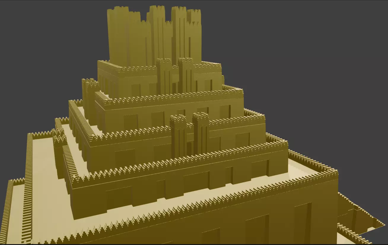 Etemenanki Ziggurat Tower Of Babel Stl 3D print model_2