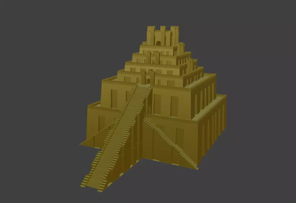 Etemenanki Ziggurat Tower Of Babel Stl 3D print model_0