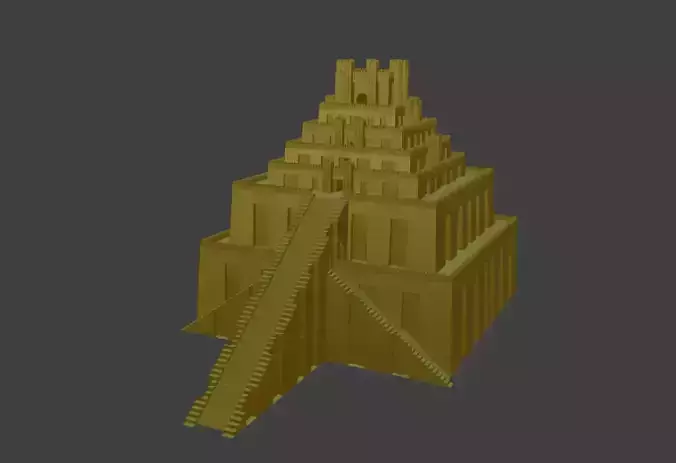 Etemenanki Ziggurat Tower Of Babel Stl 3D print model Etemenanki Ziggurat Tower Of Babel Stl 3D print model