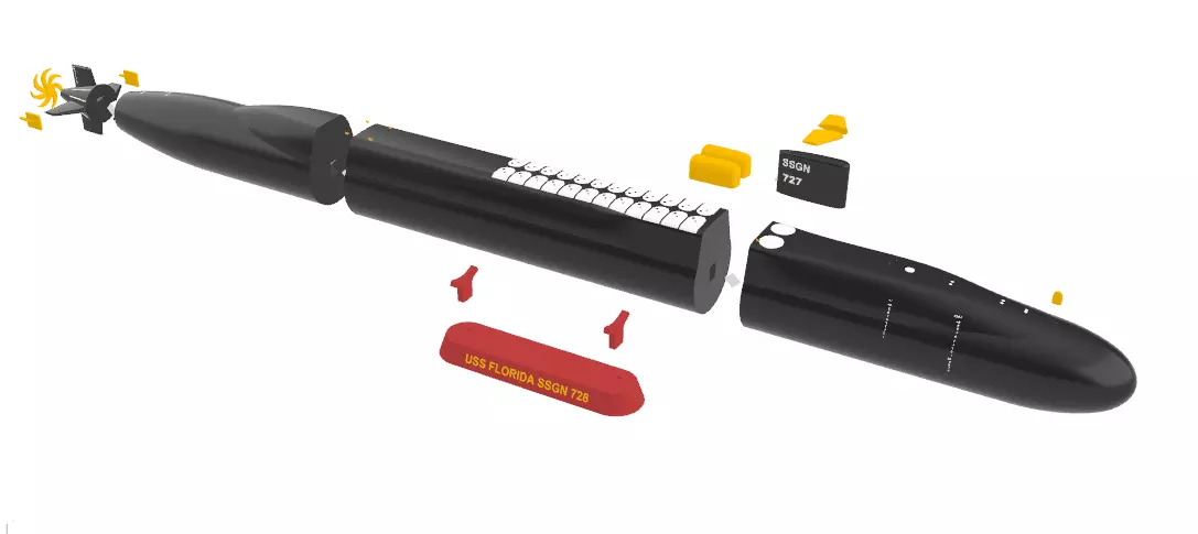 SUBMARINE USS FLORIDA SSGN 728 - 1-150 High Quality 3D print model_1