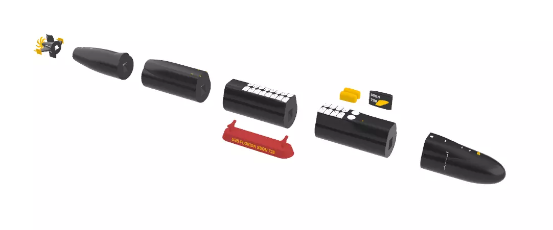 SUBMARINE USS FLORIDA SSGN 728 - 1-150 High Quality 3D print model_3