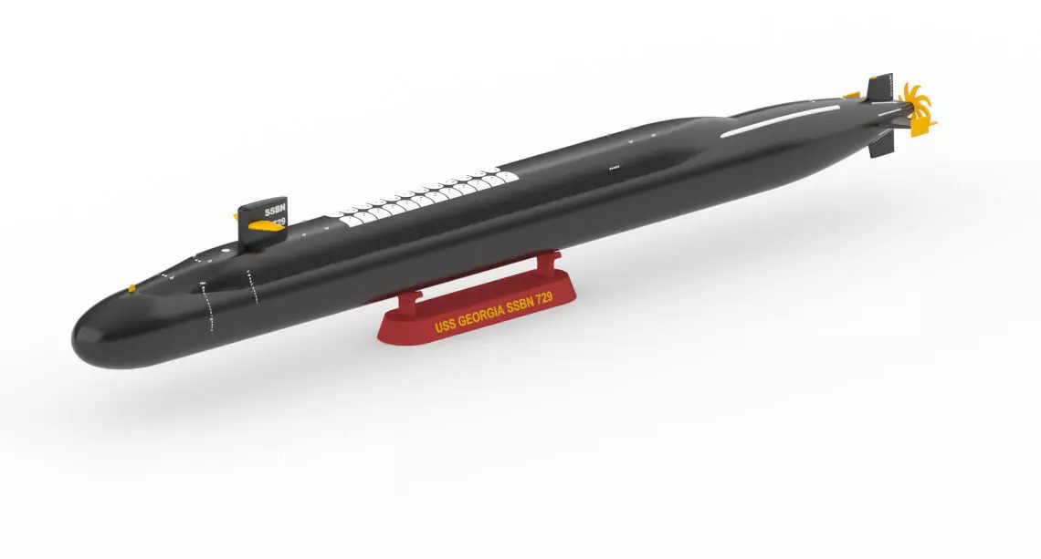 SUBMARINE USS GEORGIA SSBN 729 - 1-350 High Quality 3D print model_2