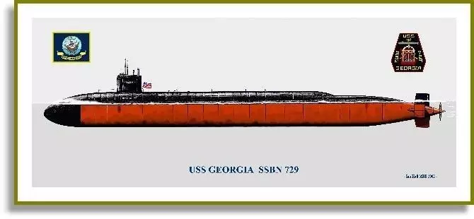 SUBMARINE USS GEORGIA SSBN 729 - 1-350 High Quality 3D print model_3