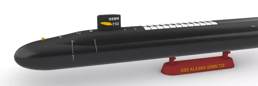 SUBMARINE USS ALASKA SSBN 732 - 1-350 High Quality 3D print model_2