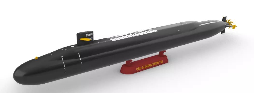 SUBMARINE USS ALASKA SSBN 732 - 1-350 High Quality 3D print model_1