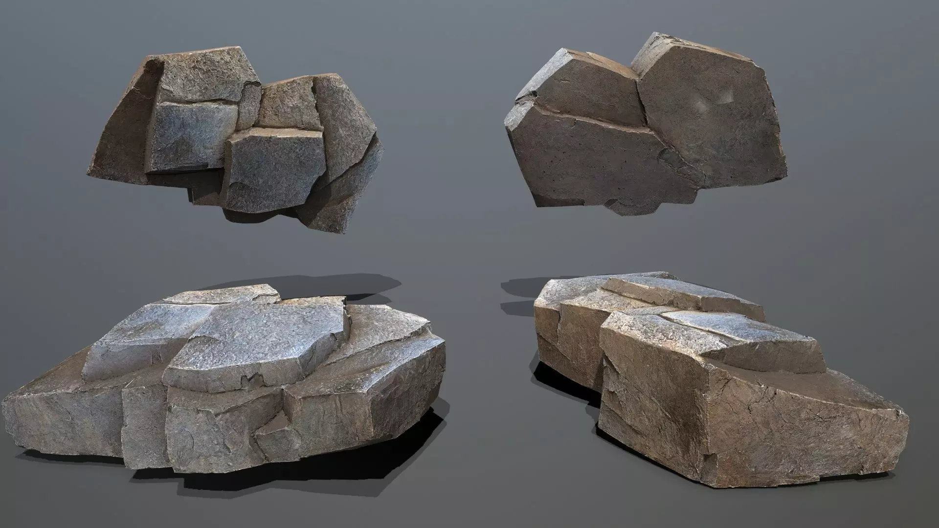 cave rocks Low-poly 3D model_27