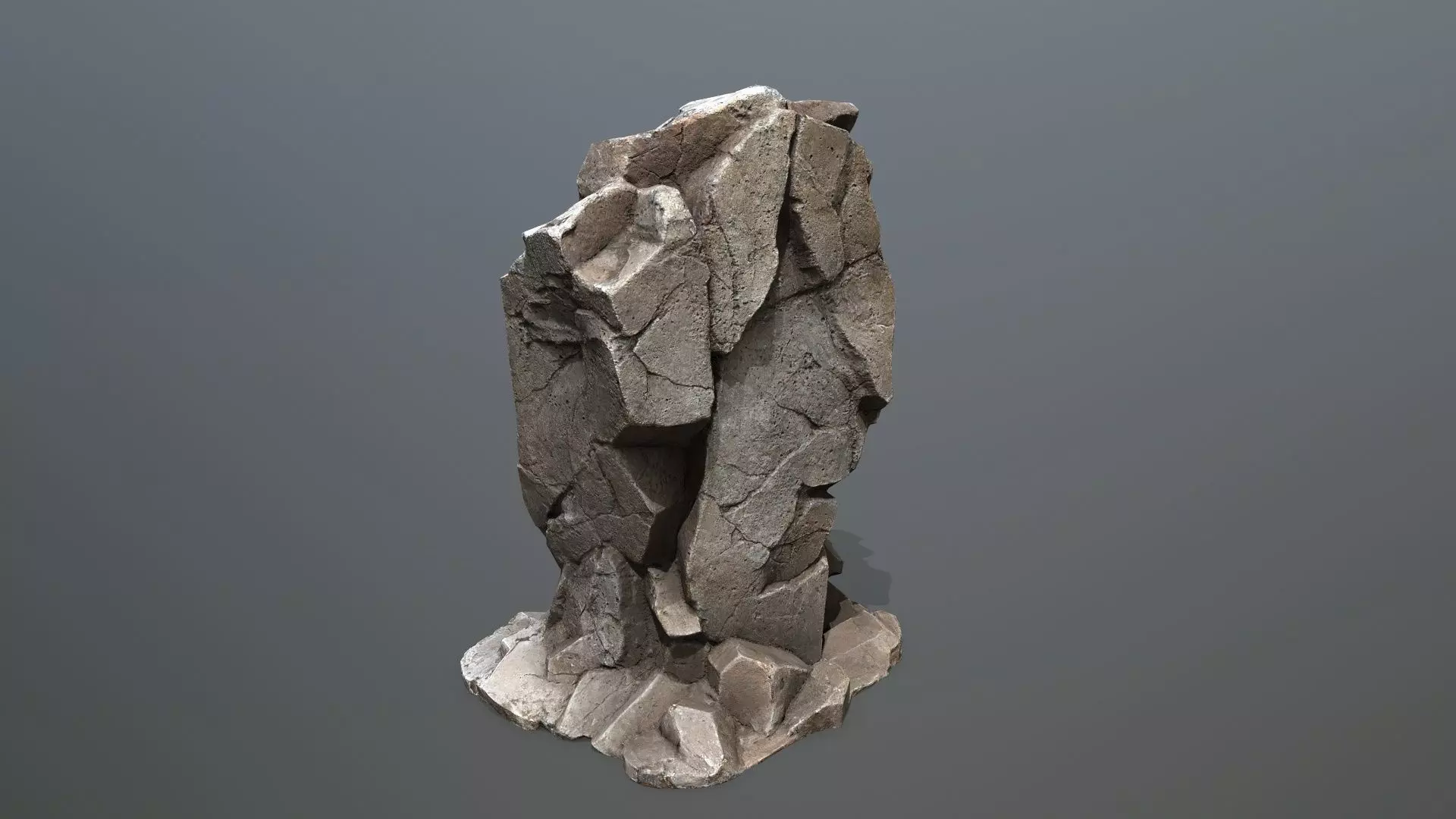 cave rocks Low-poly 3D model_5