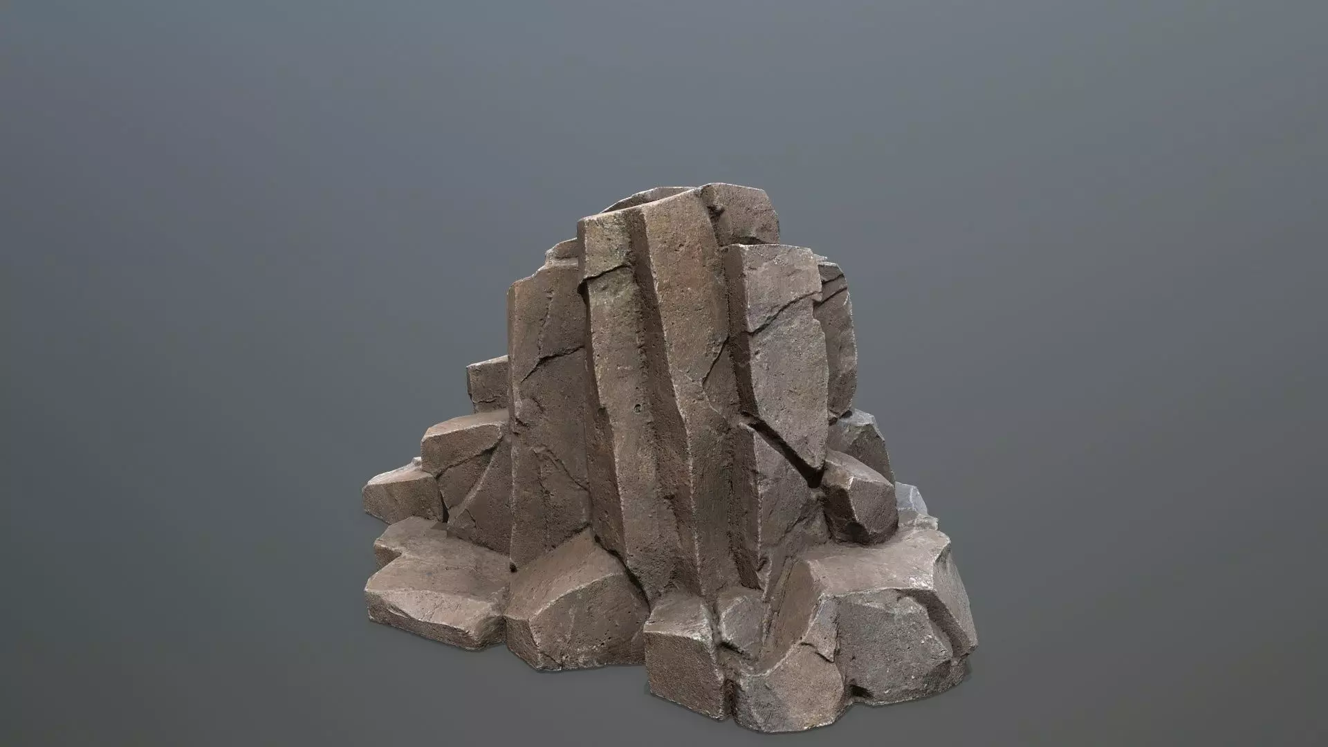 cave rocks Low-poly 3D model_6