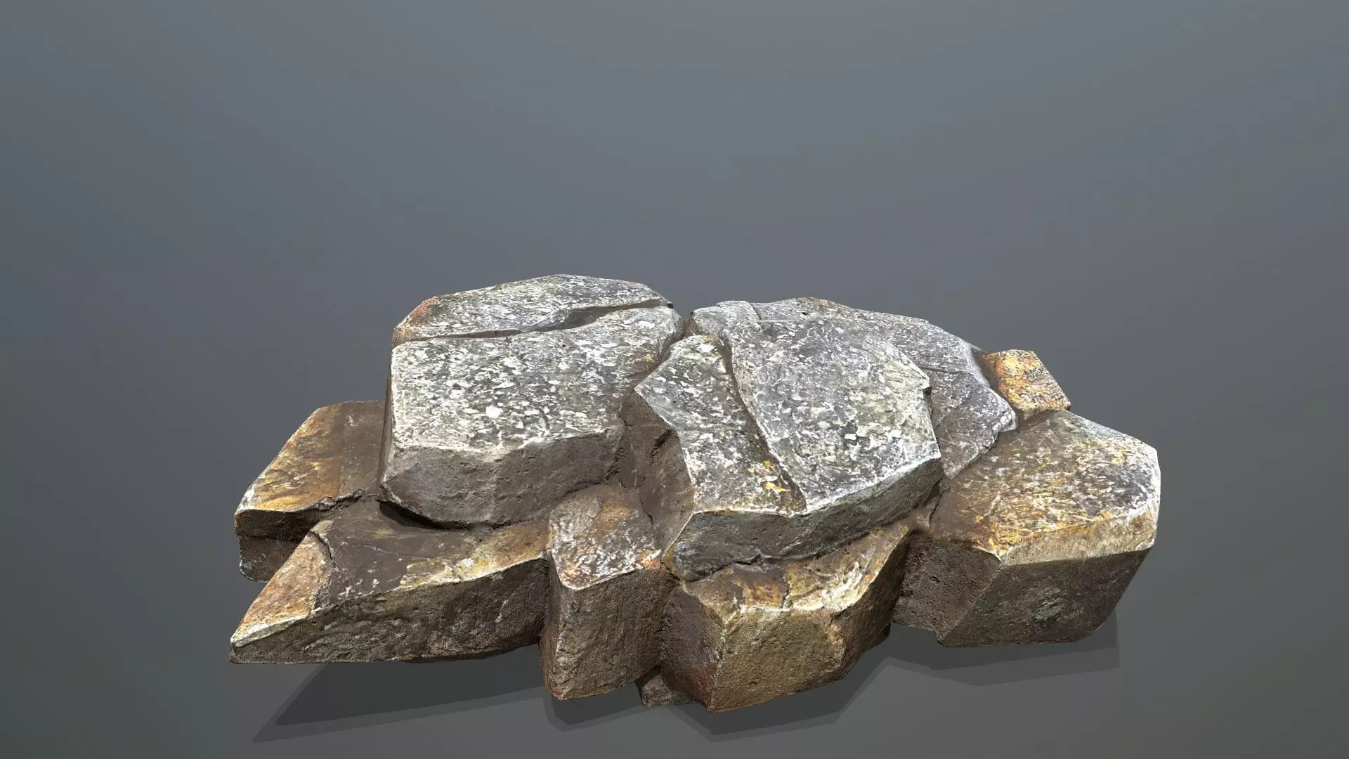cave rocks Low-poly 3D model_12