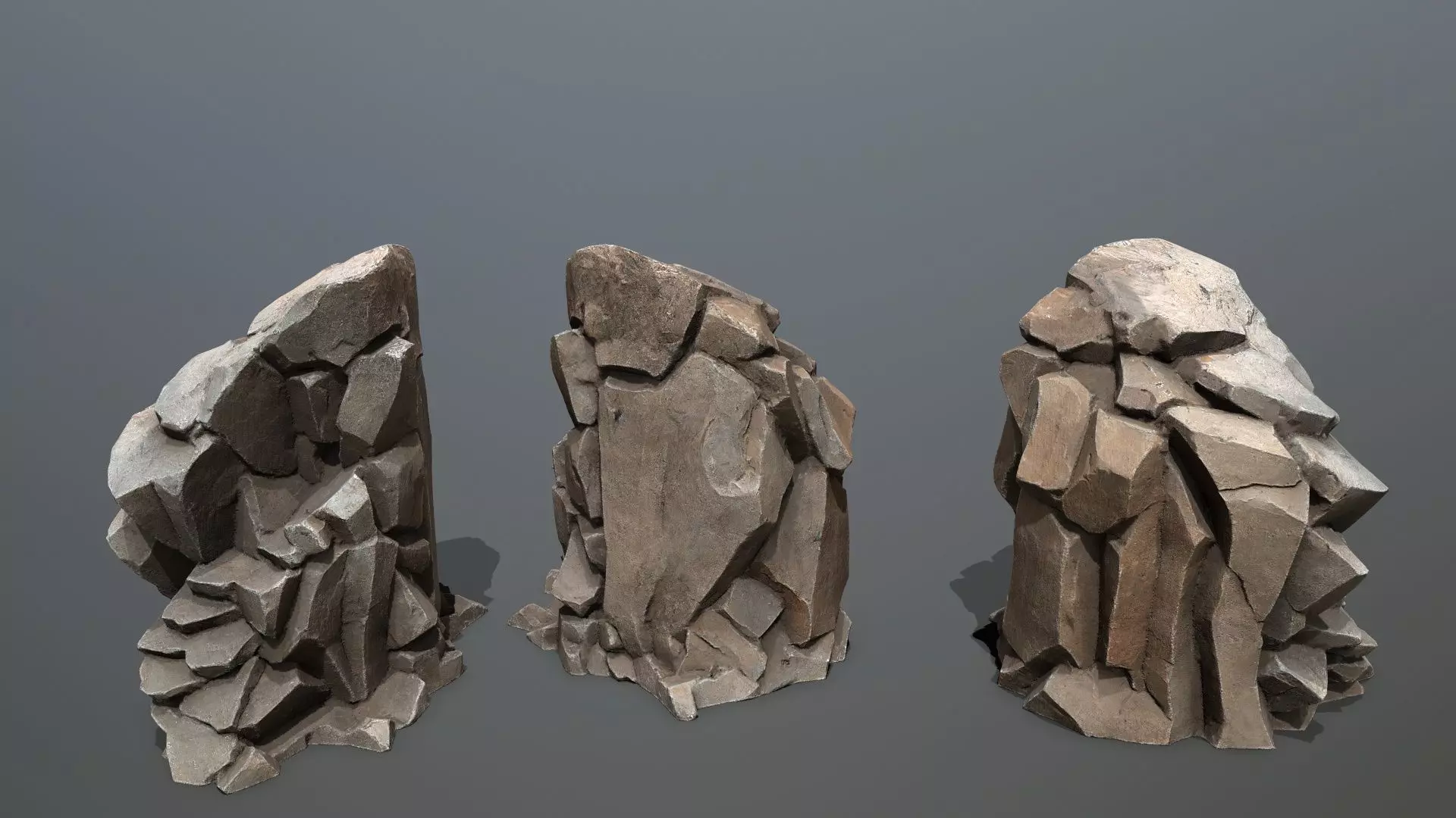 cave rocks Low-poly 3D model_24