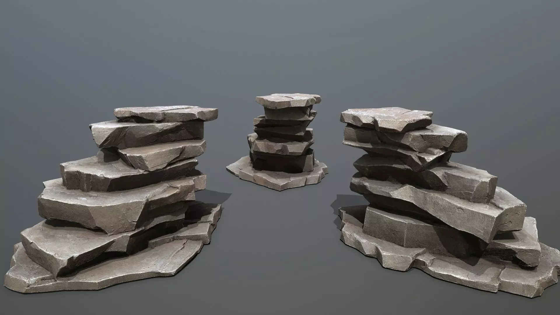cave rocks Low-poly 3D model_28