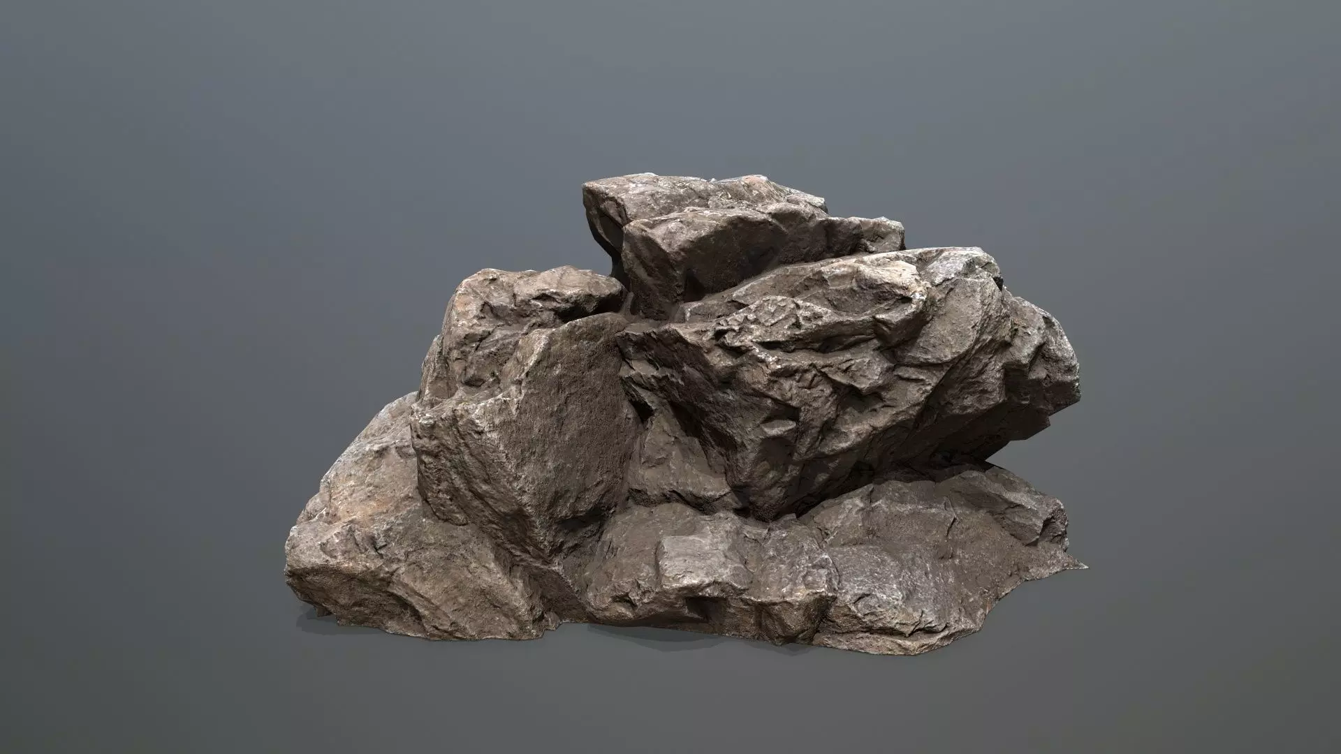 cave rocks Low-poly 3D model_11
