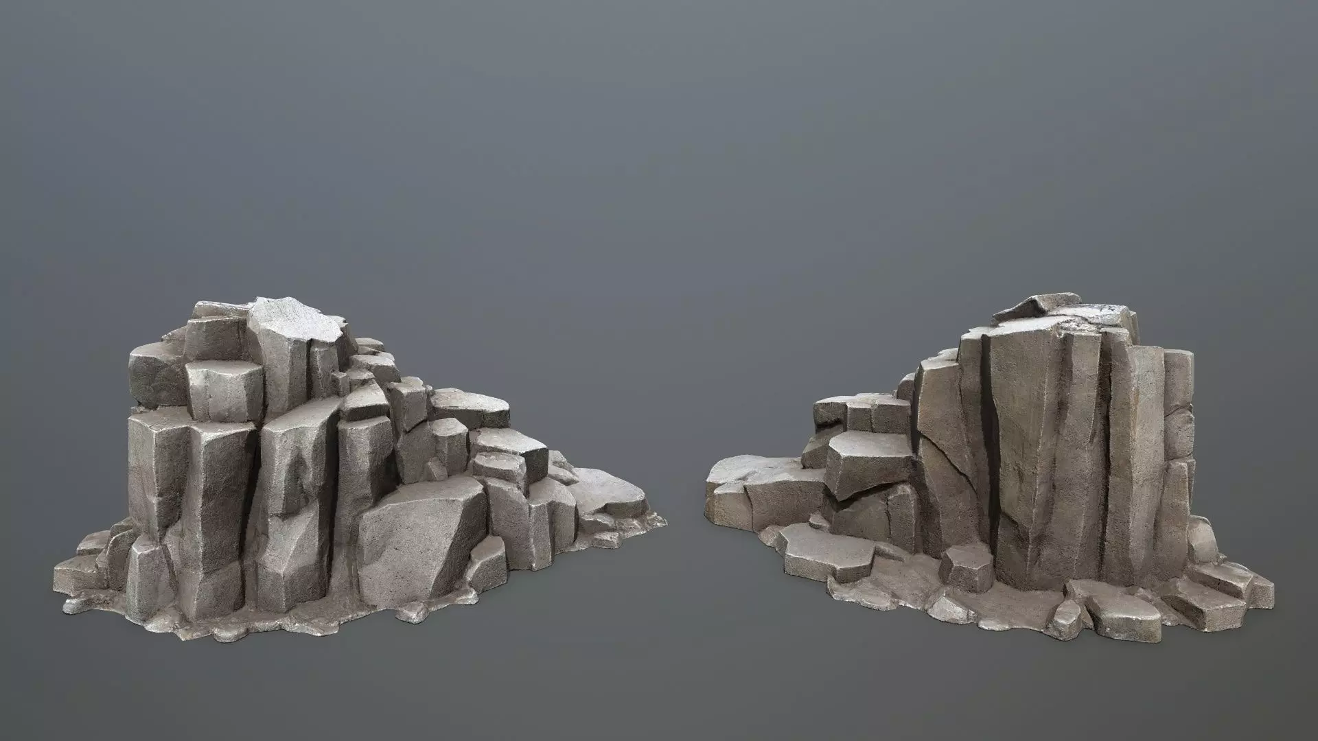 cave rocks Low-poly 3D model_18