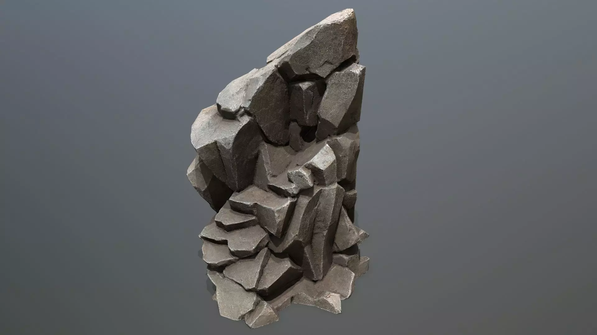 cave rocks Low-poly 3D model_10