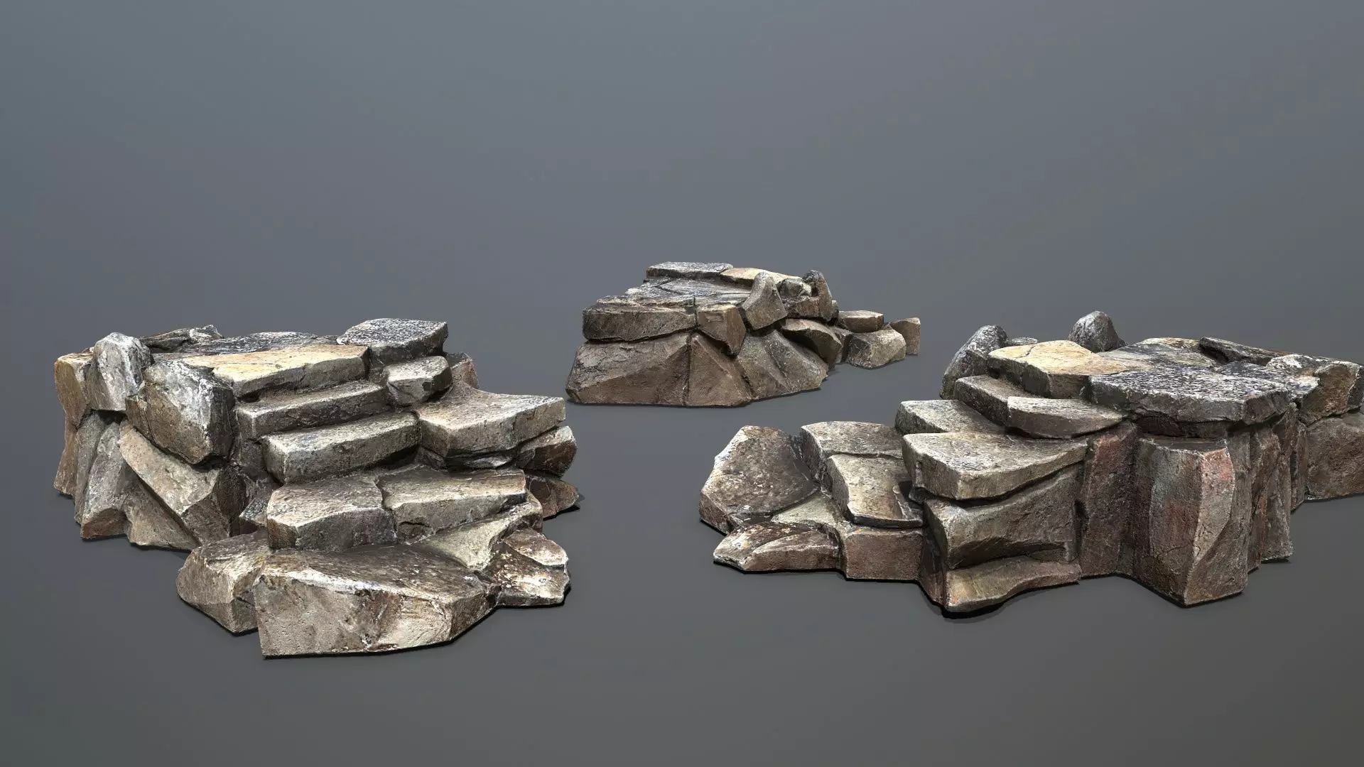 cave rocks Low-poly 3D model_29