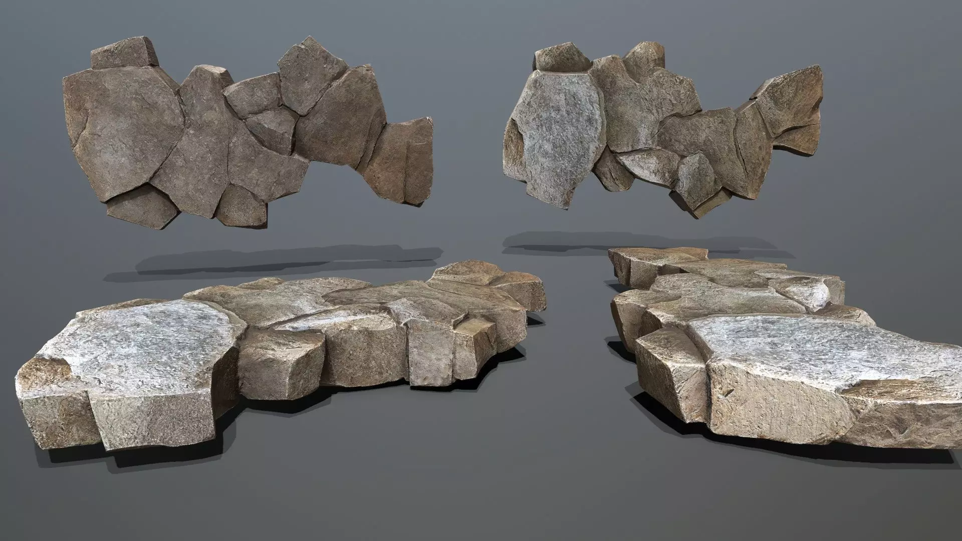 cave rocks Low-poly 3D model_31