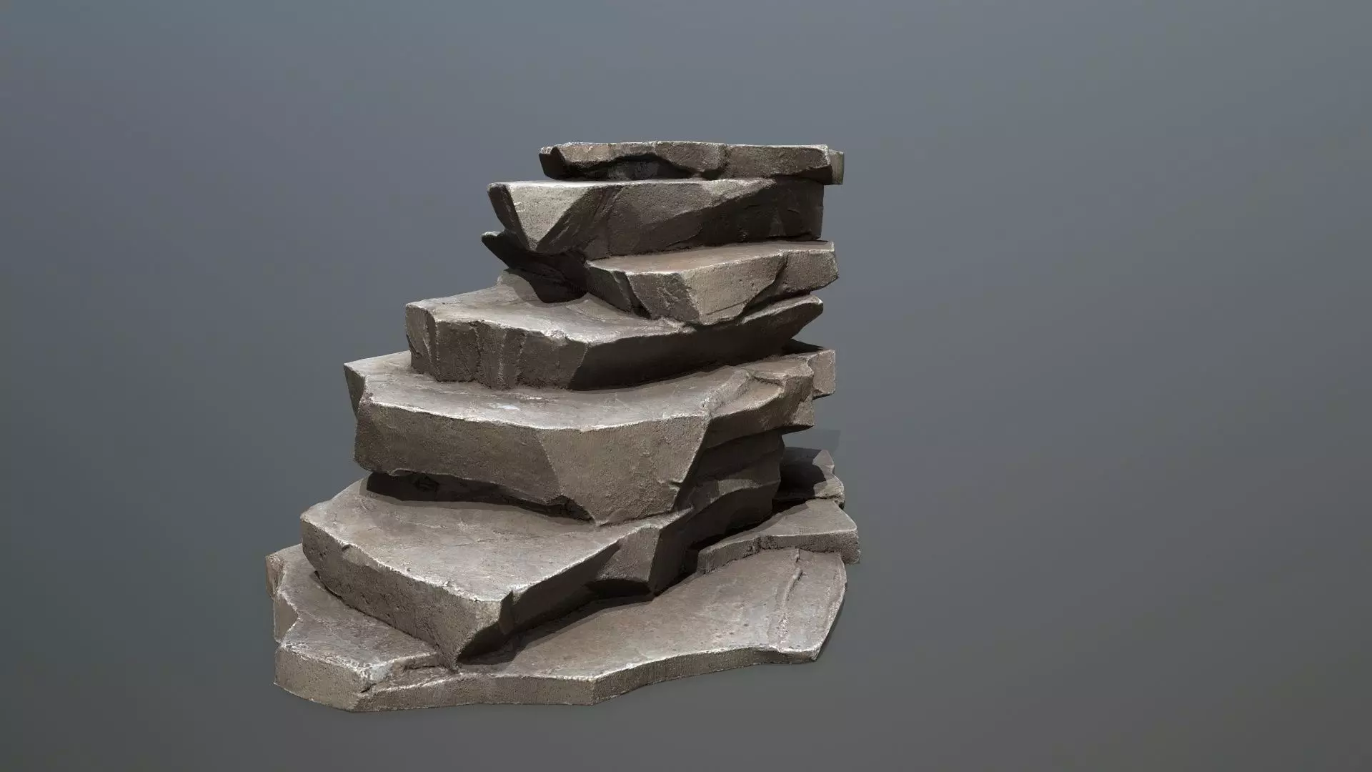 cave rocks Low-poly 3D model_16