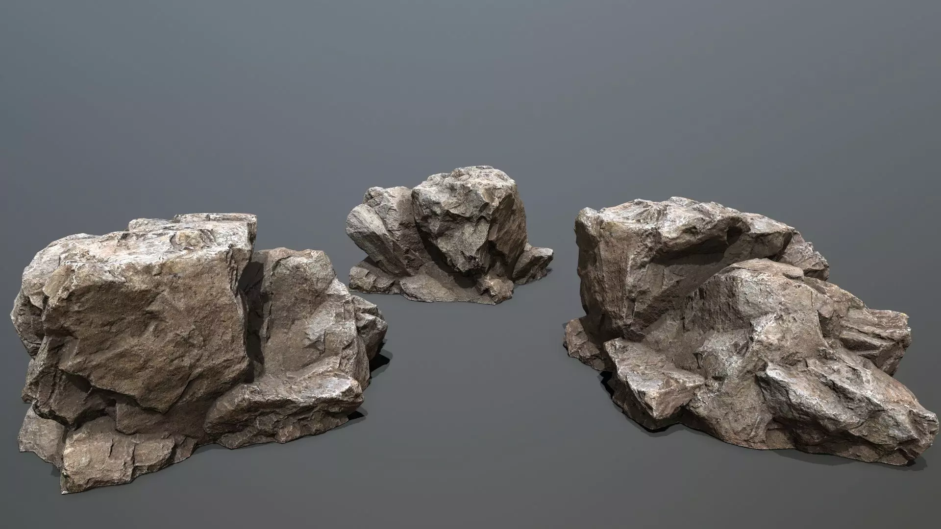 cave rocks Low-poly 3D model_25