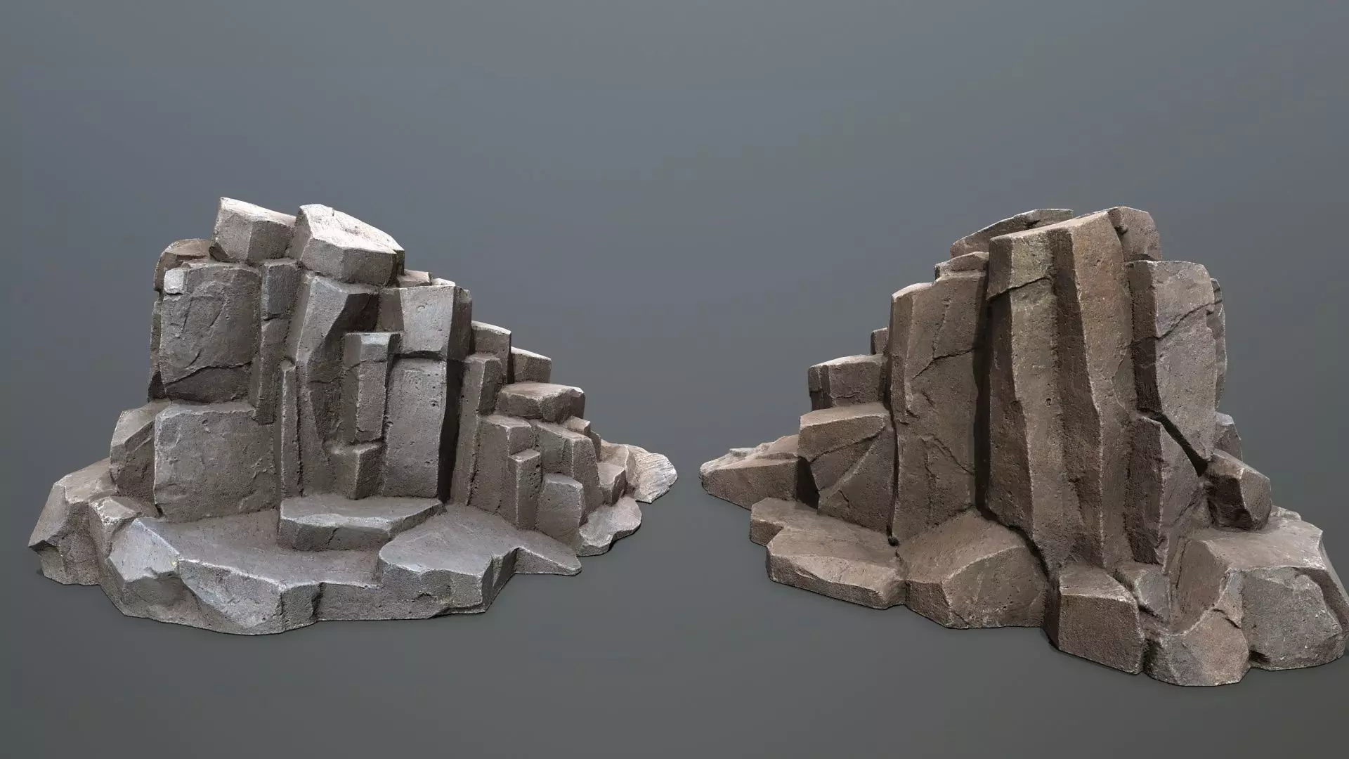 cave rocks Low-poly 3D model_20
