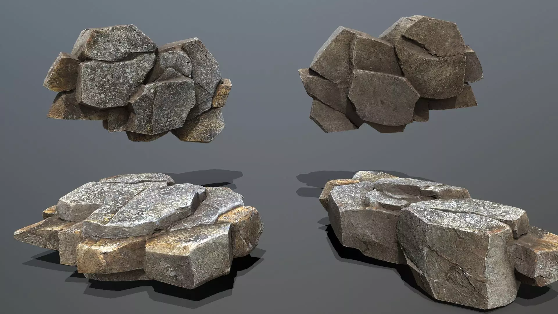 cave rocks Low-poly 3D model_26
