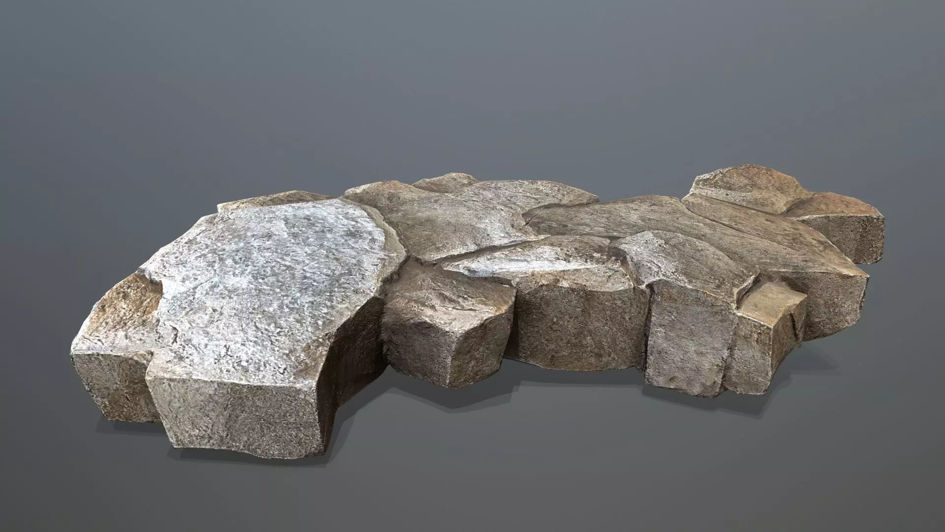 cave rocks Low-poly 3D model_14