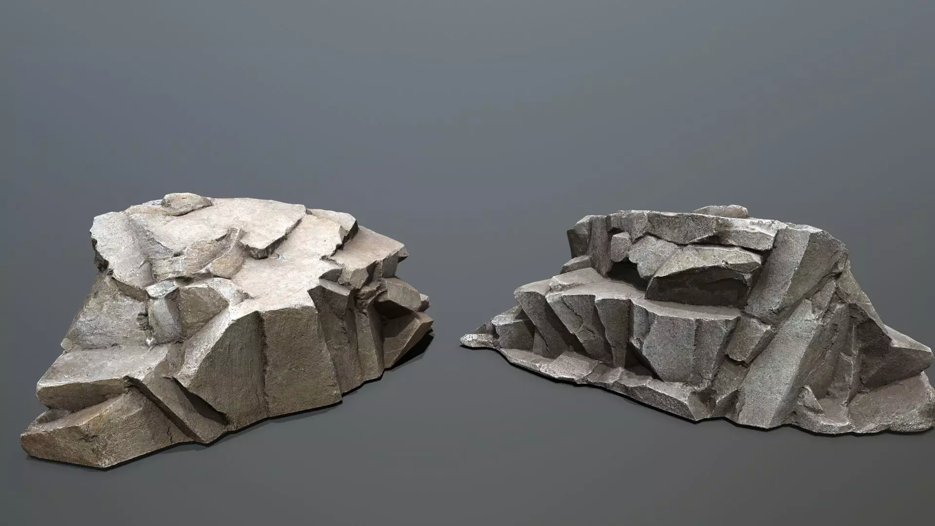 cave rocks Low-poly 3D model_23