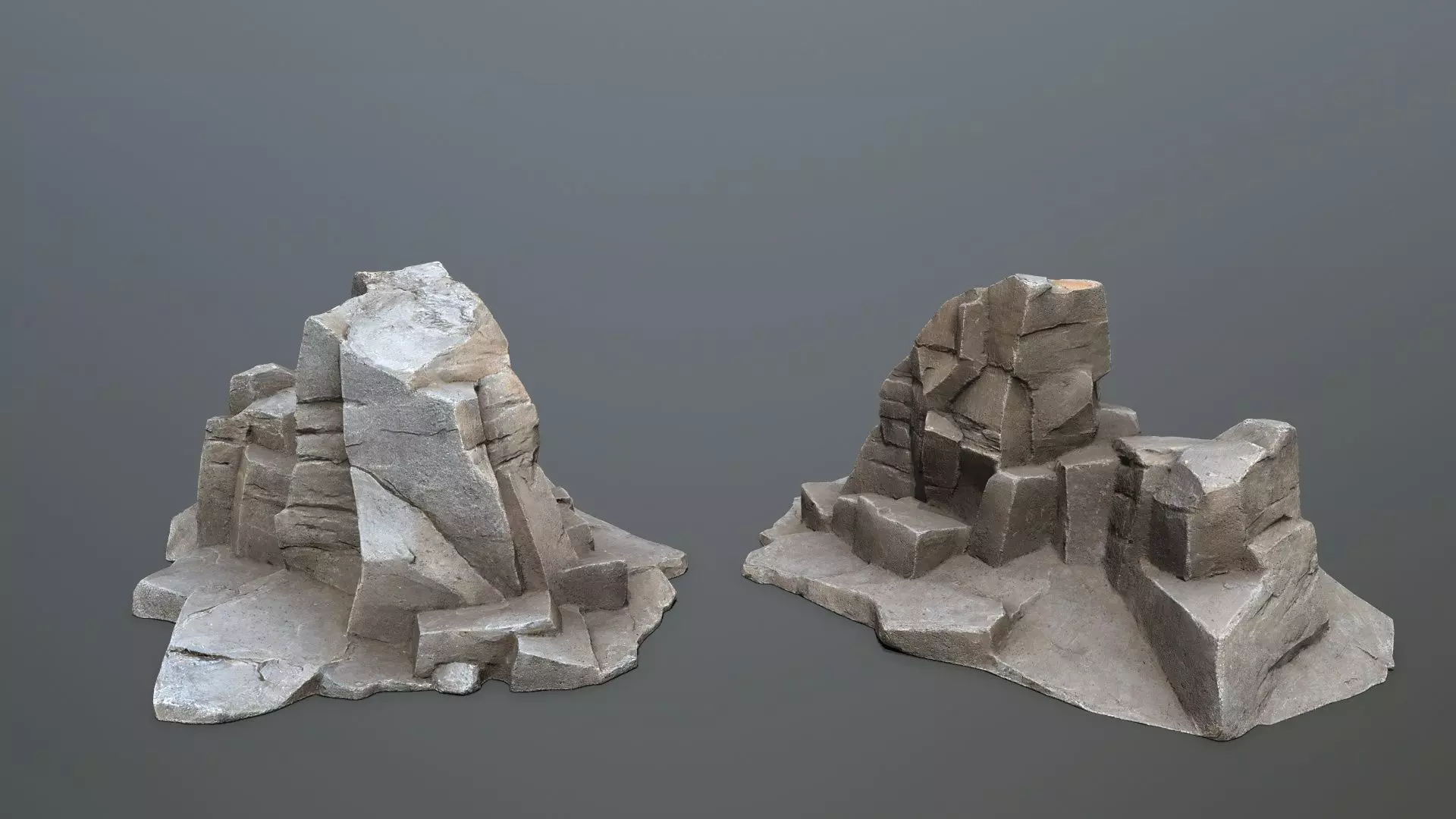 cave rocks Low-poly 3D model_21