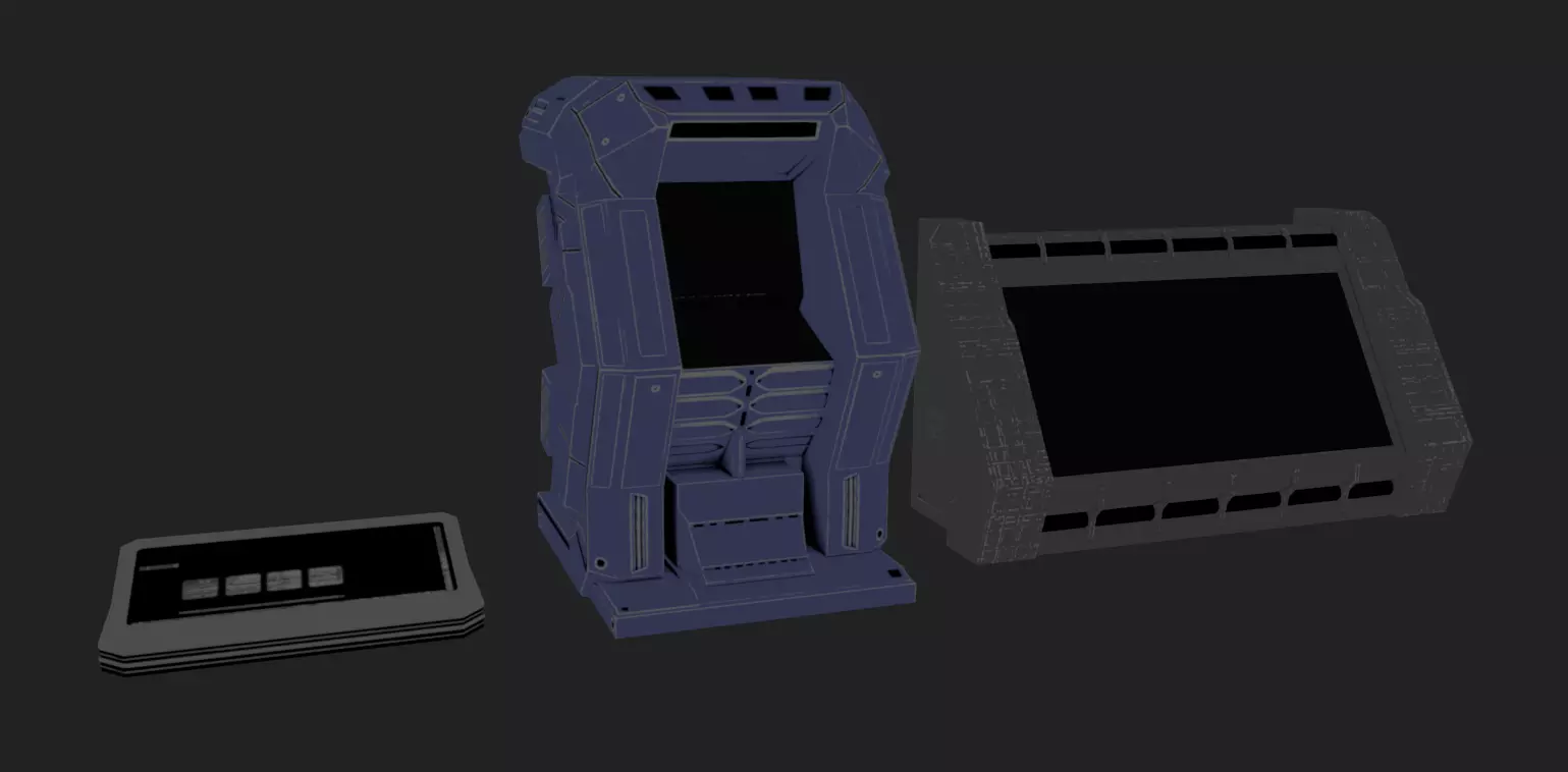 SciFi Terminals 22 Low-poly 3D model_11
