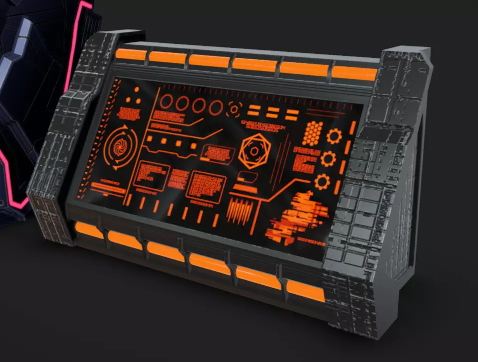 SciFi Terminals 22 Low-poly 3D model_10