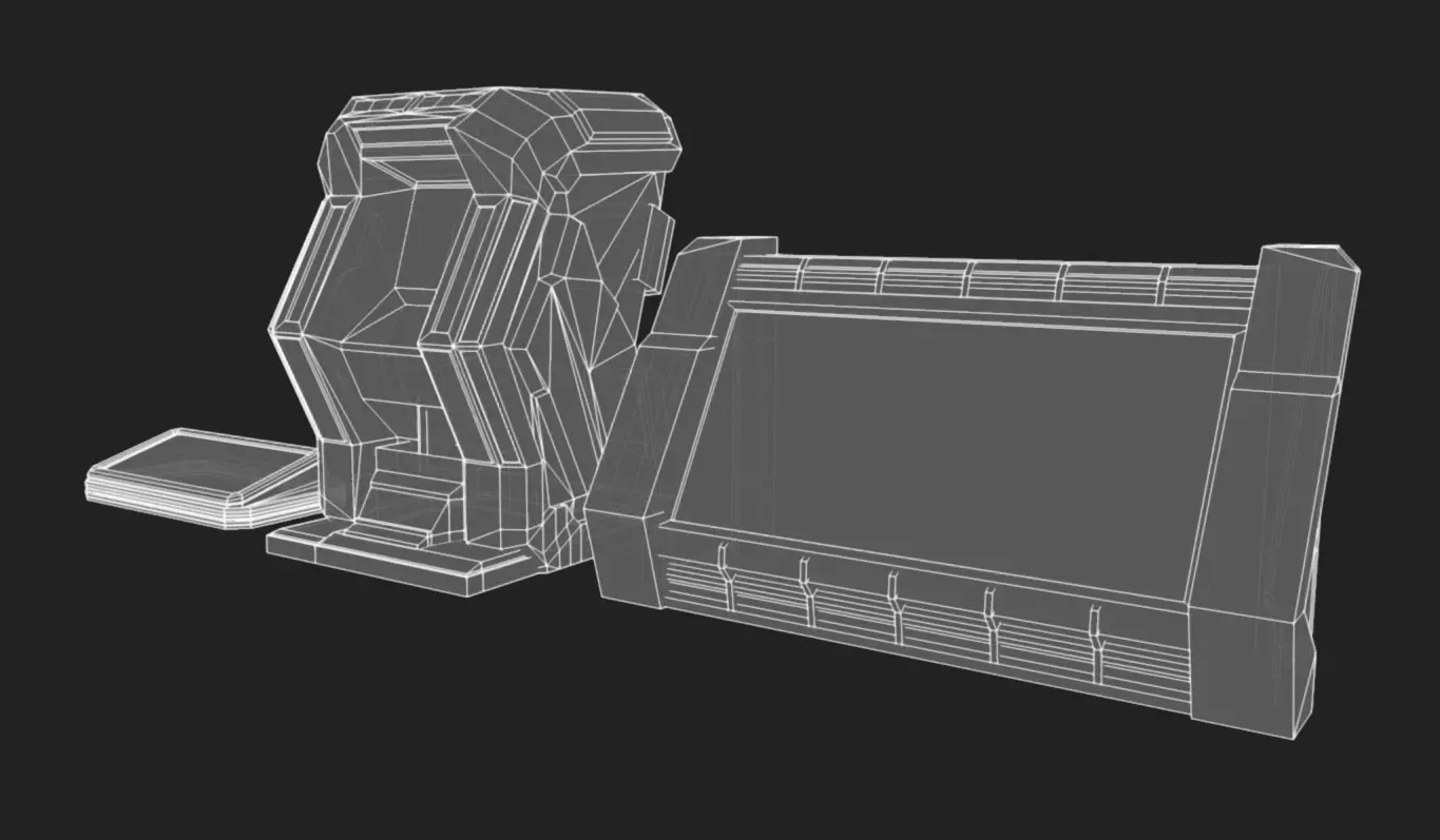 SciFi Terminals 22 Low-poly 3D model_14