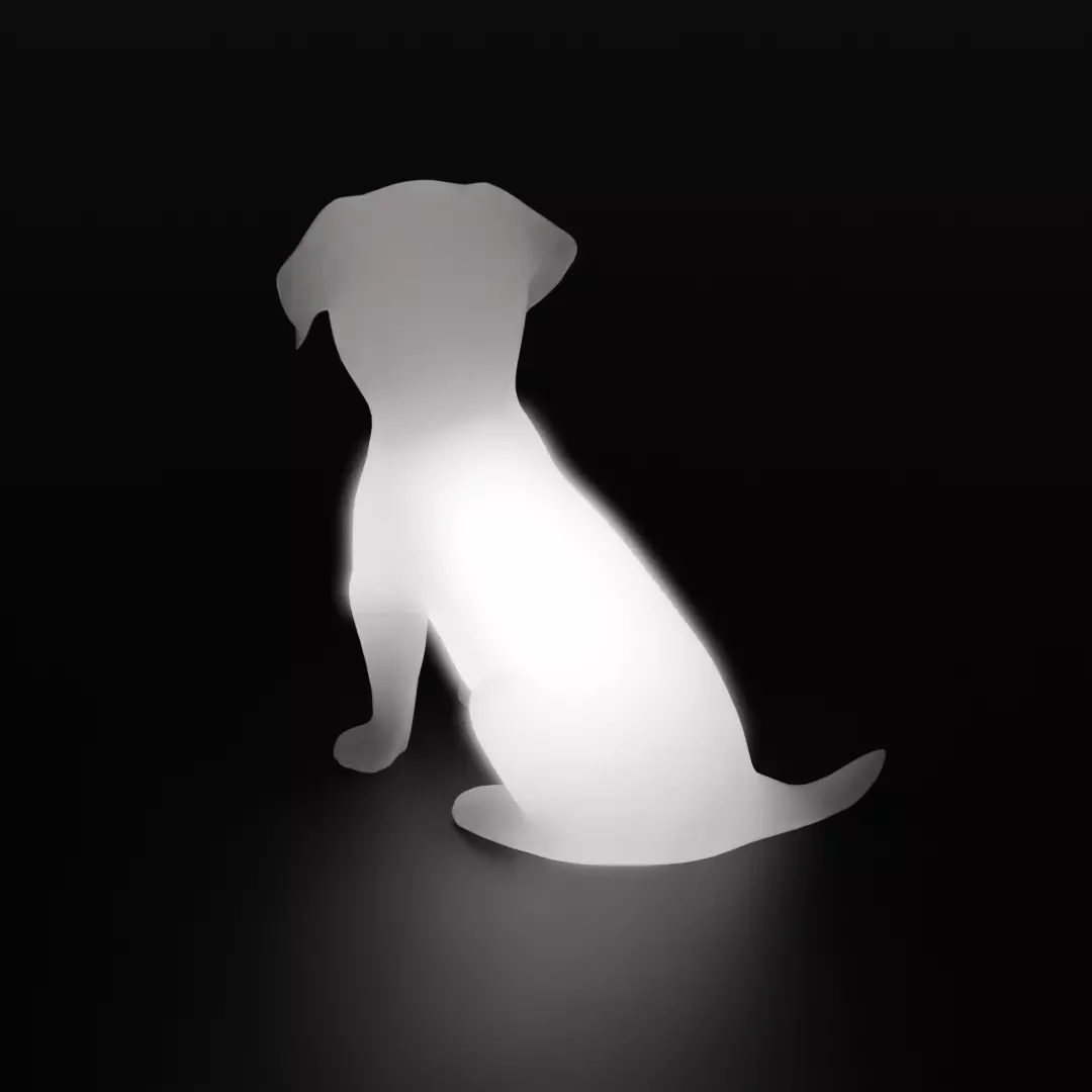 Indirect lighting for puppies 3D model_3