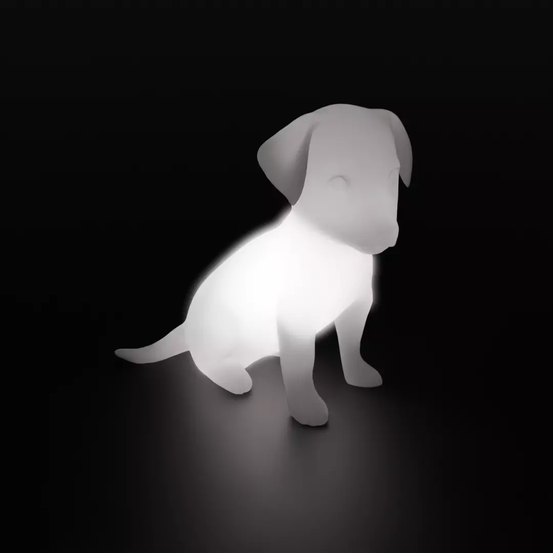 Indirect lighting for puppies 3D model_2