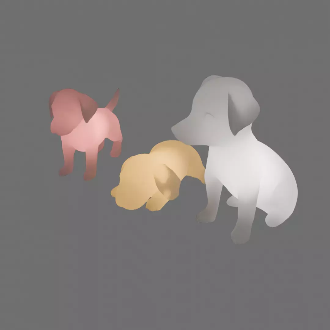 Indirect lighting for puppies 3D model_8
