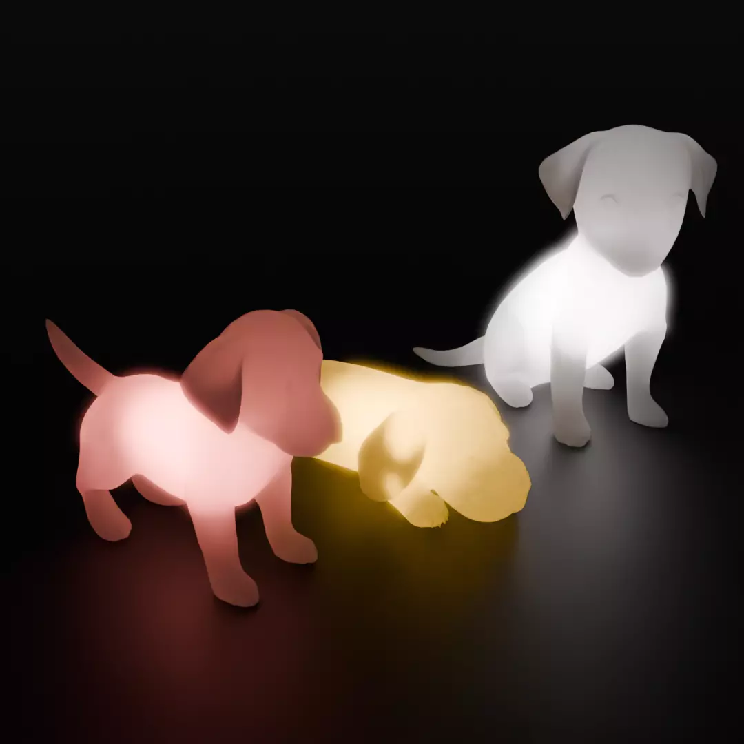 Indirect lighting for puppies 3D model_1