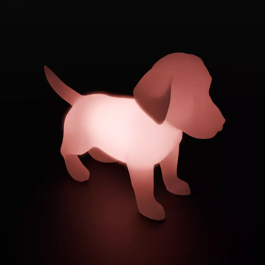 Indirect lighting for puppies 3D model_7