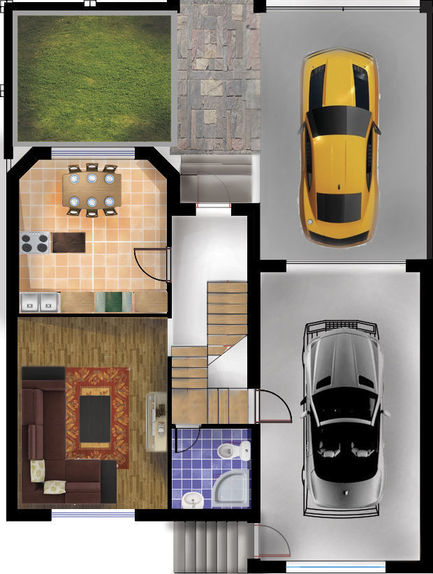 Residential quarter 3D model_8