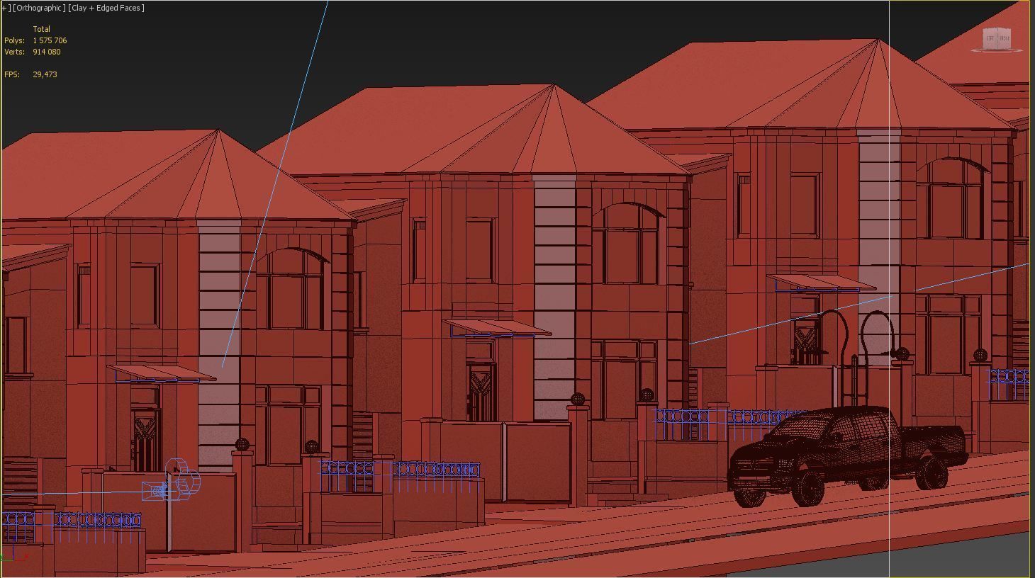 Residential quarter 3D model_10