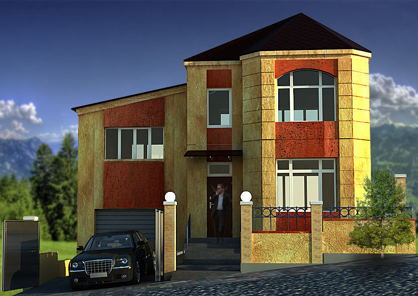 Residential quarter 3D model_1