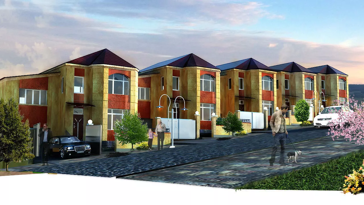 Residential quarter 3D model_0
