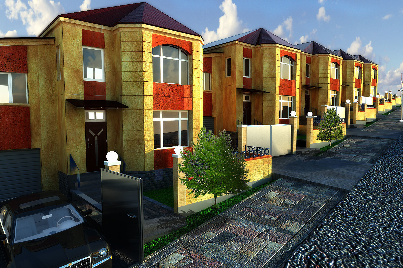 Residential quarter 3D model_3