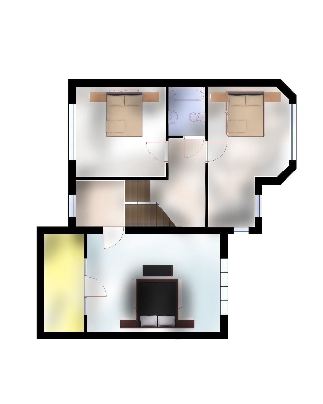 Residential quarter 3D model_9