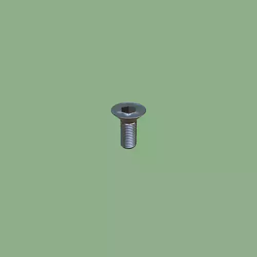 Steel Stained M3 Bolt Allen Counter Sink PBR 4K 3D model