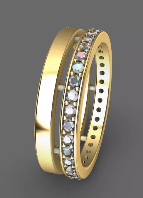 Golden Lumen ring 3D print model