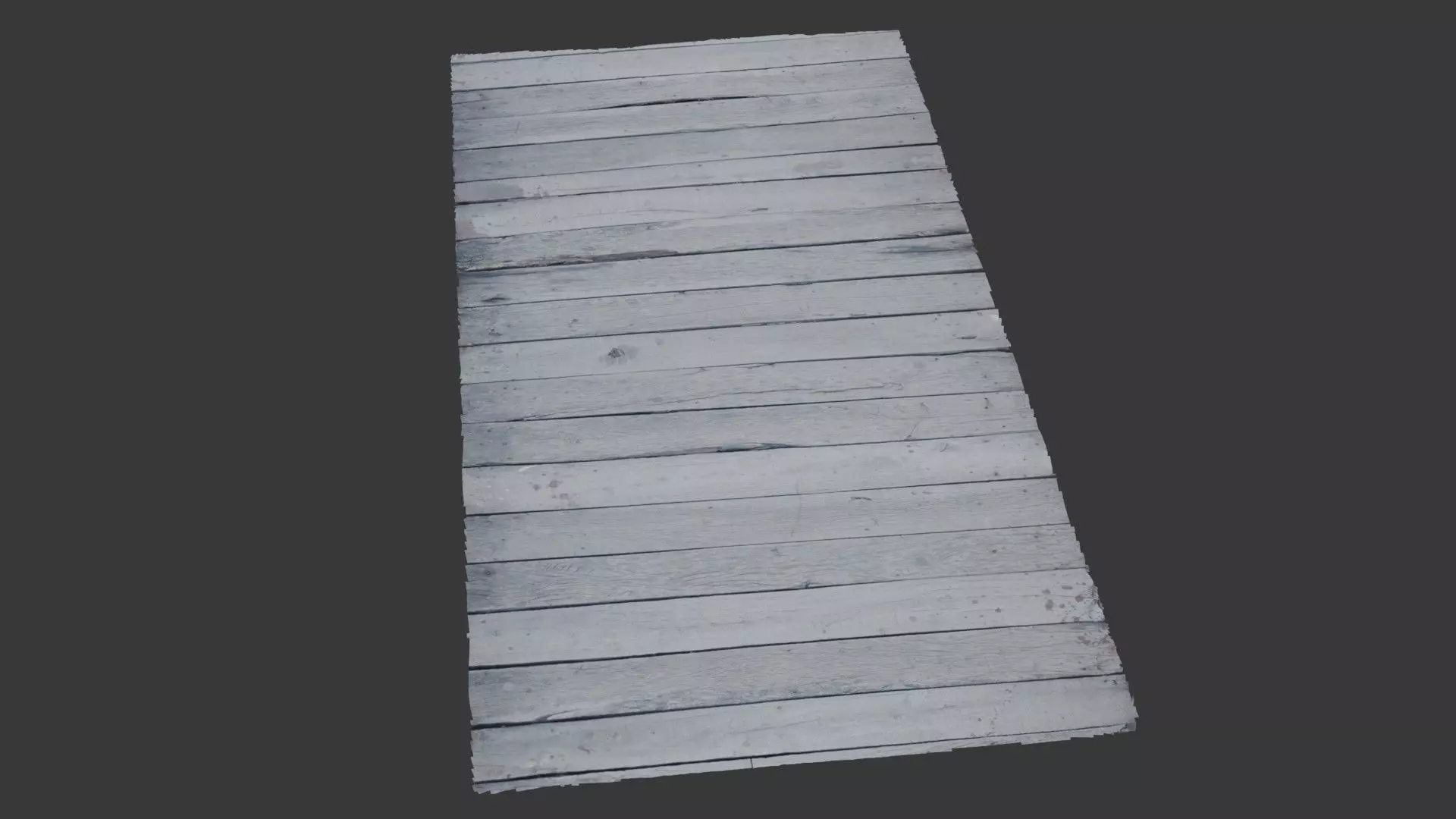 Weathered Wooden Planks Scan Low-poly 3D model_1